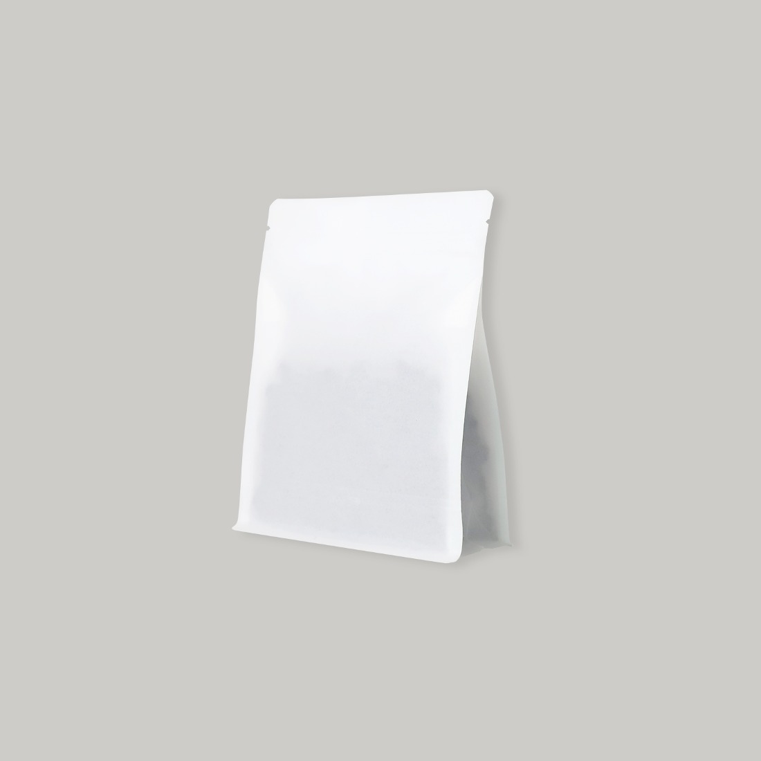 ZIPPER BOX-POUCH TYPE ECO PAPER WHITE